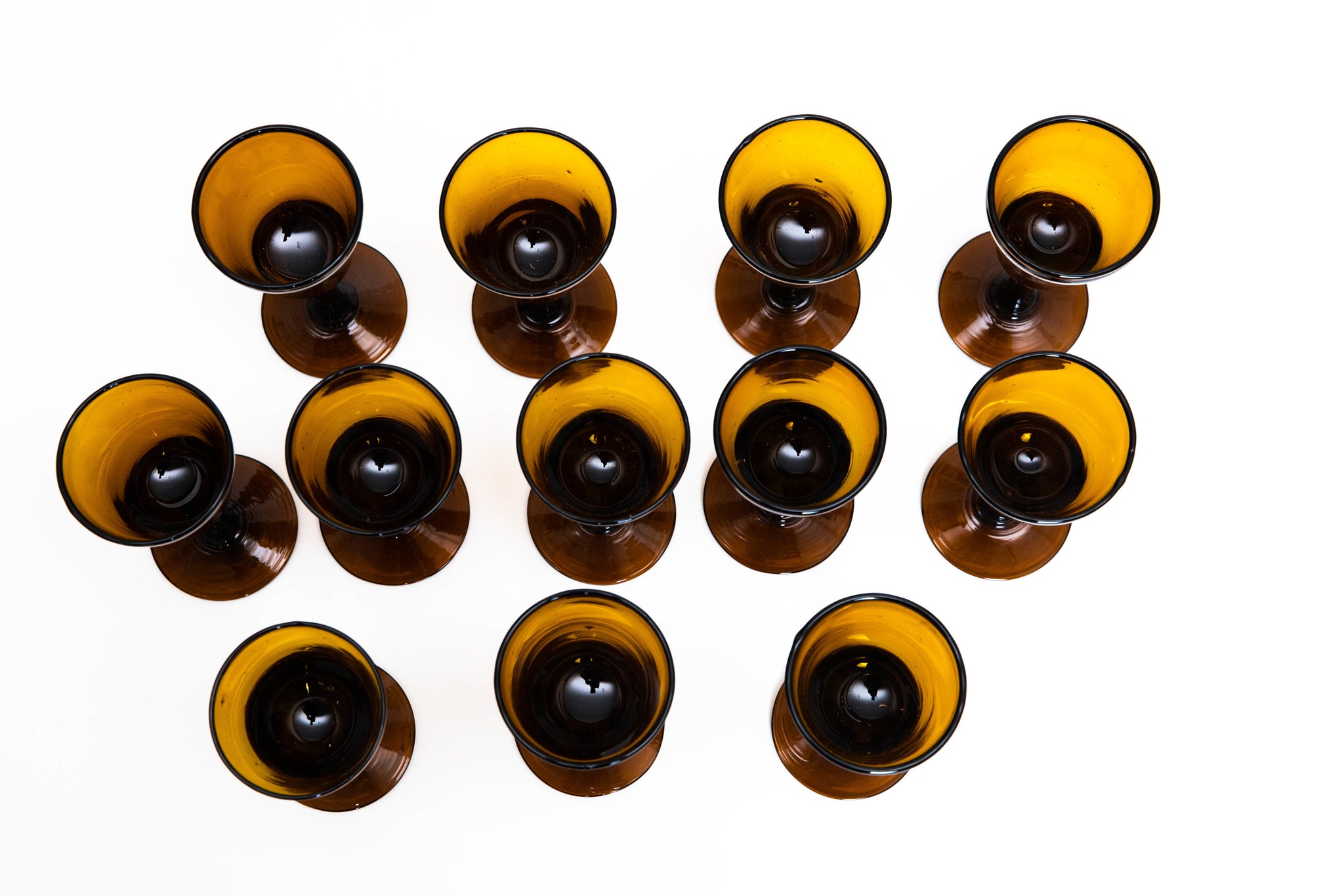 Amber Stemmed Wine Glass (6)
